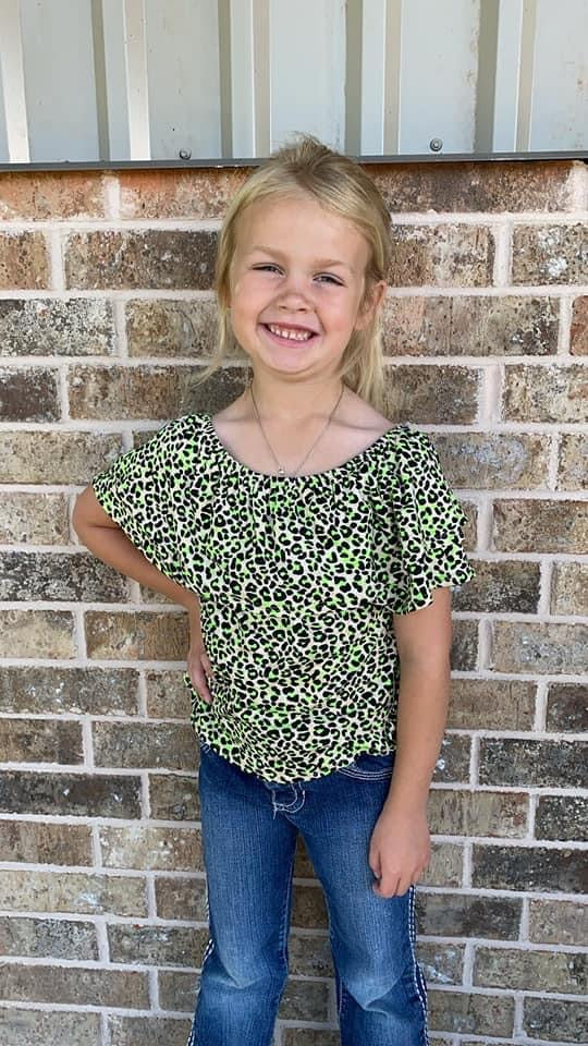 Leopard Ruffle Top