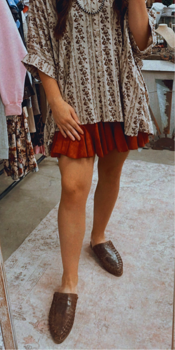 Dark woven mule