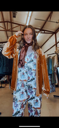 Retro western Jumpsuit Romper