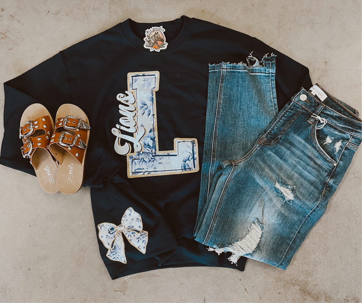 Lions bow sweatshirt