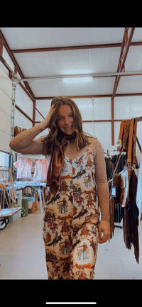 Retro western Jumpsuit Romper