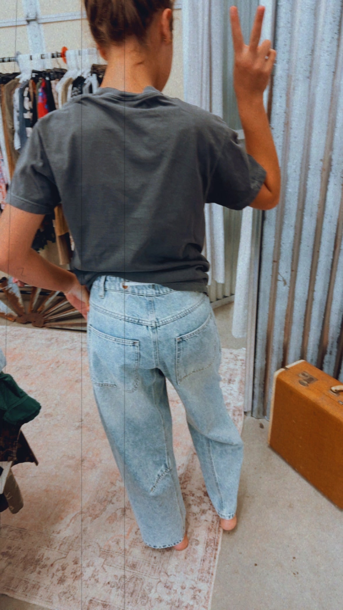 Drawstring denim