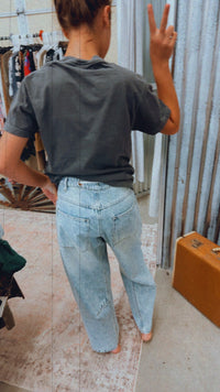Drawstring denim