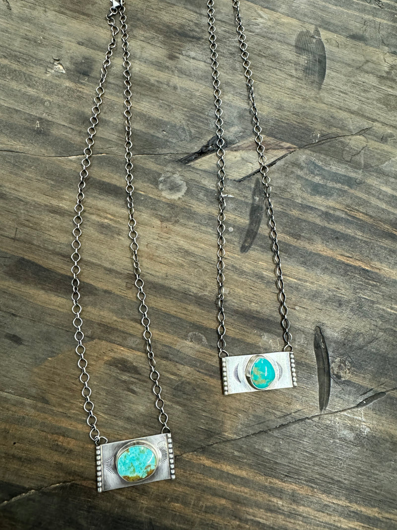 Turquoise Rectangle Necklaces