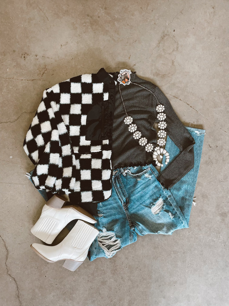 Checkered Jacket B&W