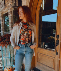 Mesh floral top