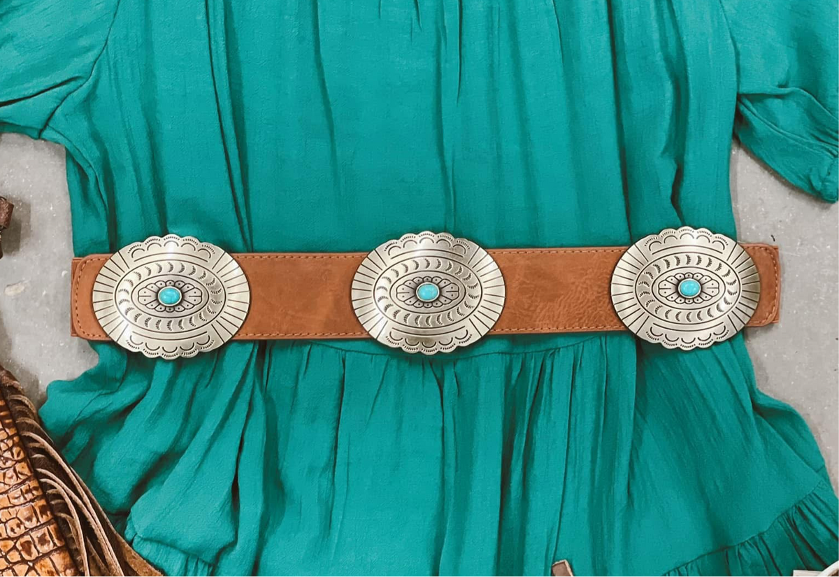 Turquoise concho band