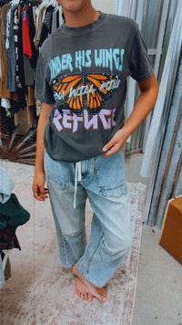 Drawstring denim