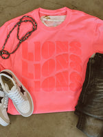 Hot pink lions tee