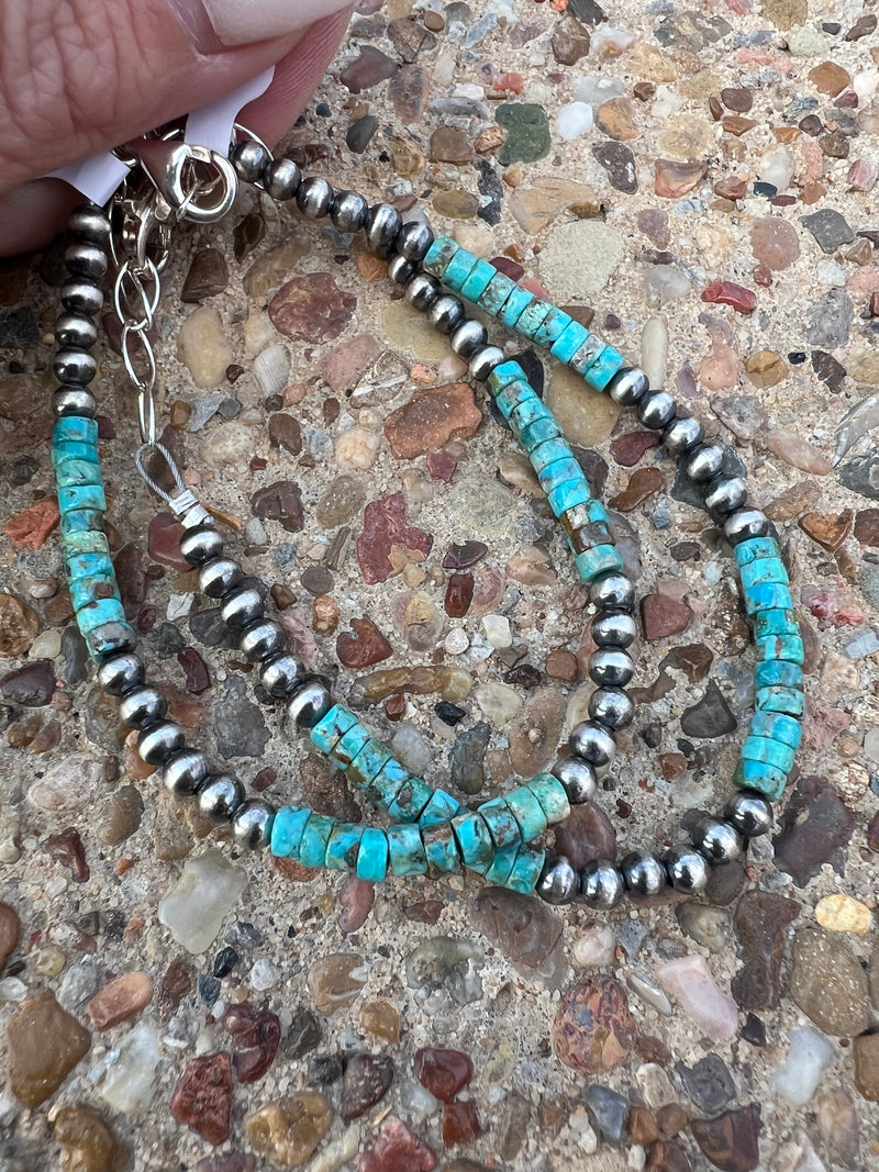 Turq and Navajo Clip Bracelet