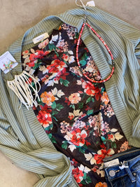 Mesh floral top
