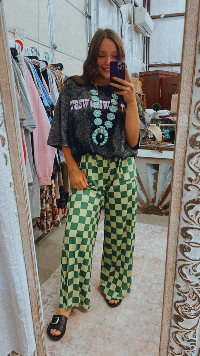 Green Checkered pants