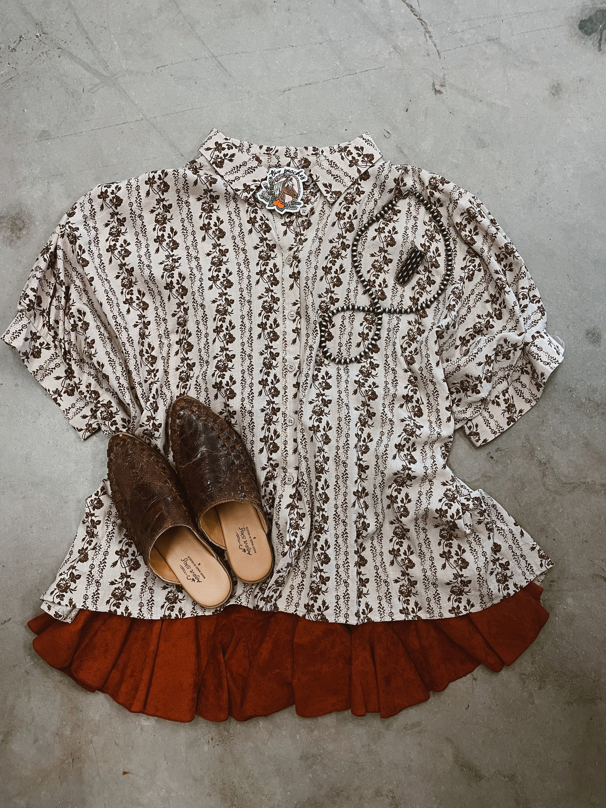 Dark woven mule