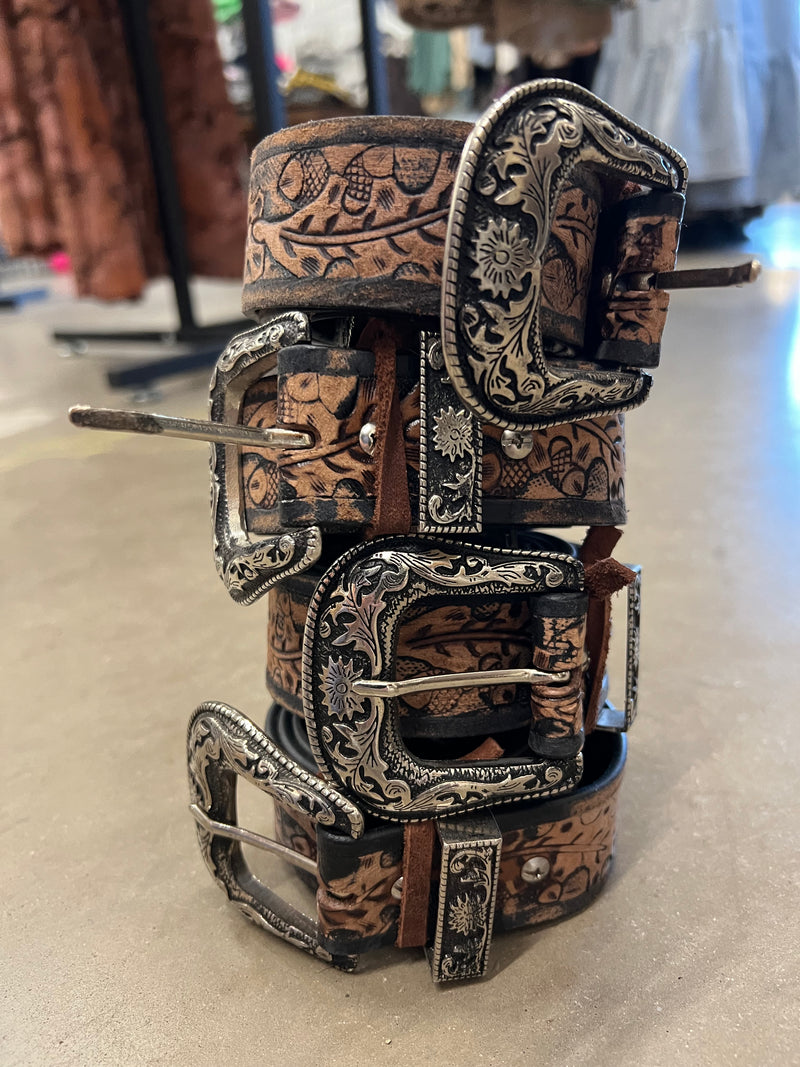 Tooled Belt with buckle
