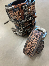 Tooled Belt with buckle