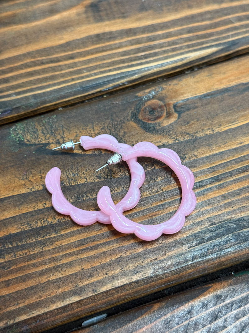 Colorful arched earrings