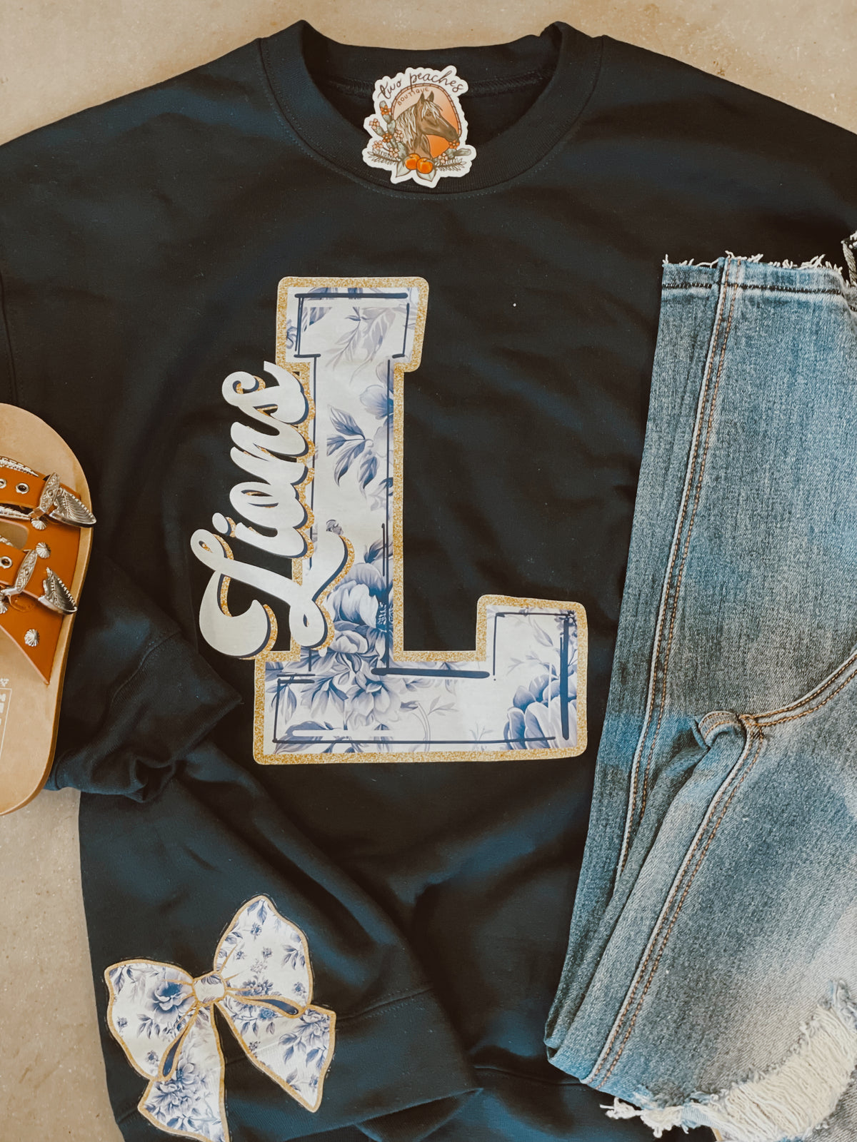 Lions bow sweatshirt