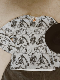 Cowboy Print Sweater