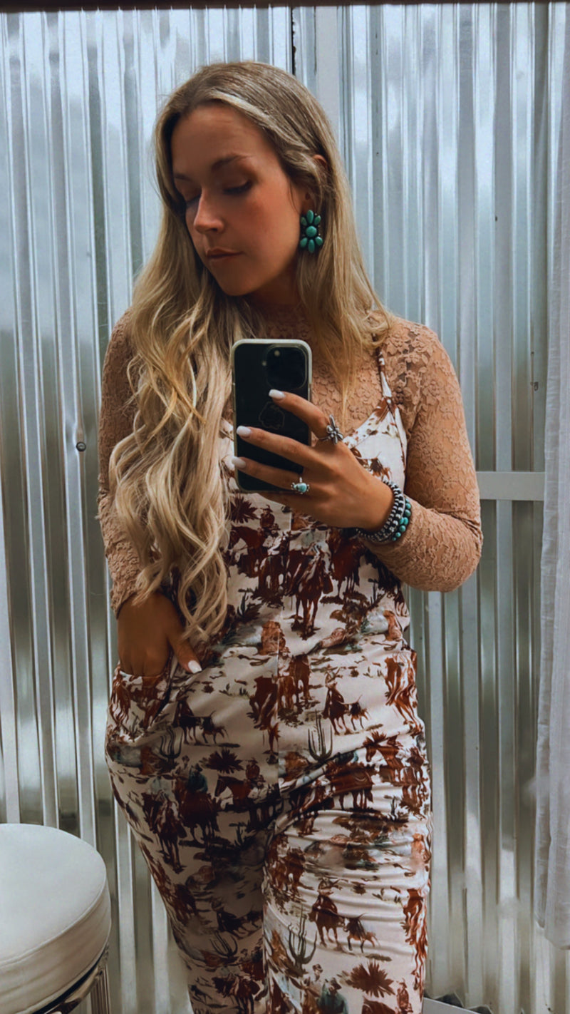 Mocha Lace Top