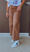 Red Bean Button Pants