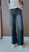 Black High Rise Wide Jeans