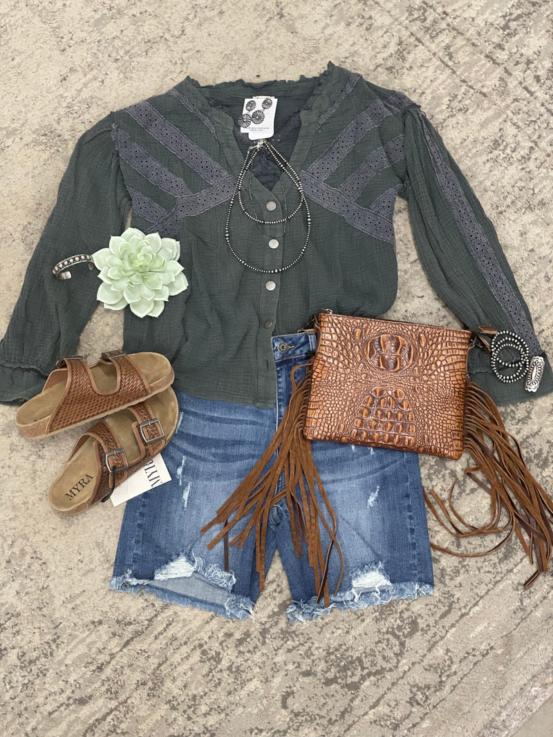 Charcoal Andie Top