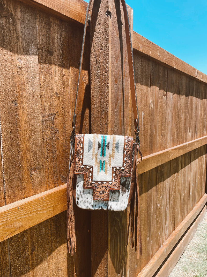 Cowhide Aztec Bag