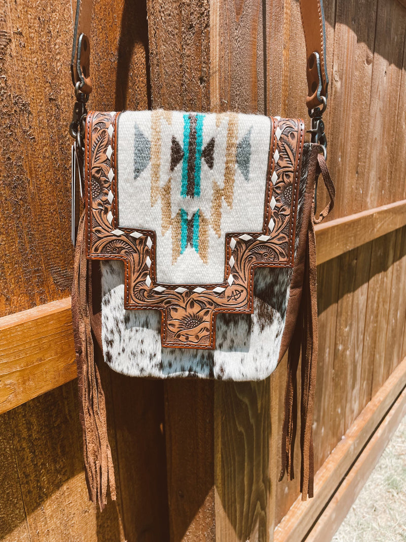 Cowhide Aztec Bag