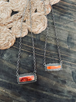 Spiney Jaxie Bar Necklace