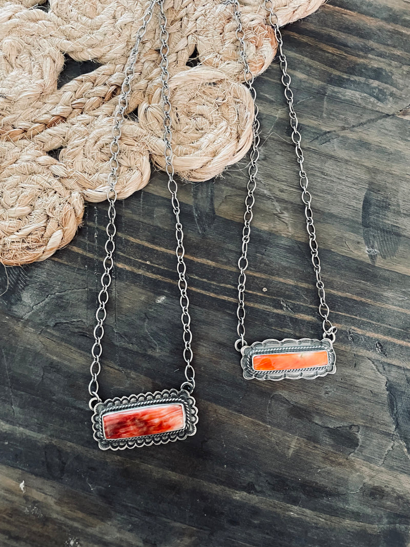 Spiney Jaxie Bar Necklace