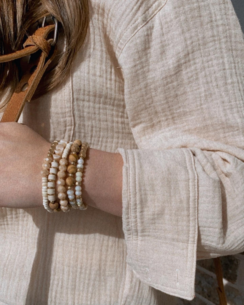 Natural Beaded Bracelet Set