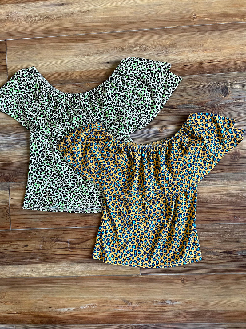 Leopard Ruffle Top