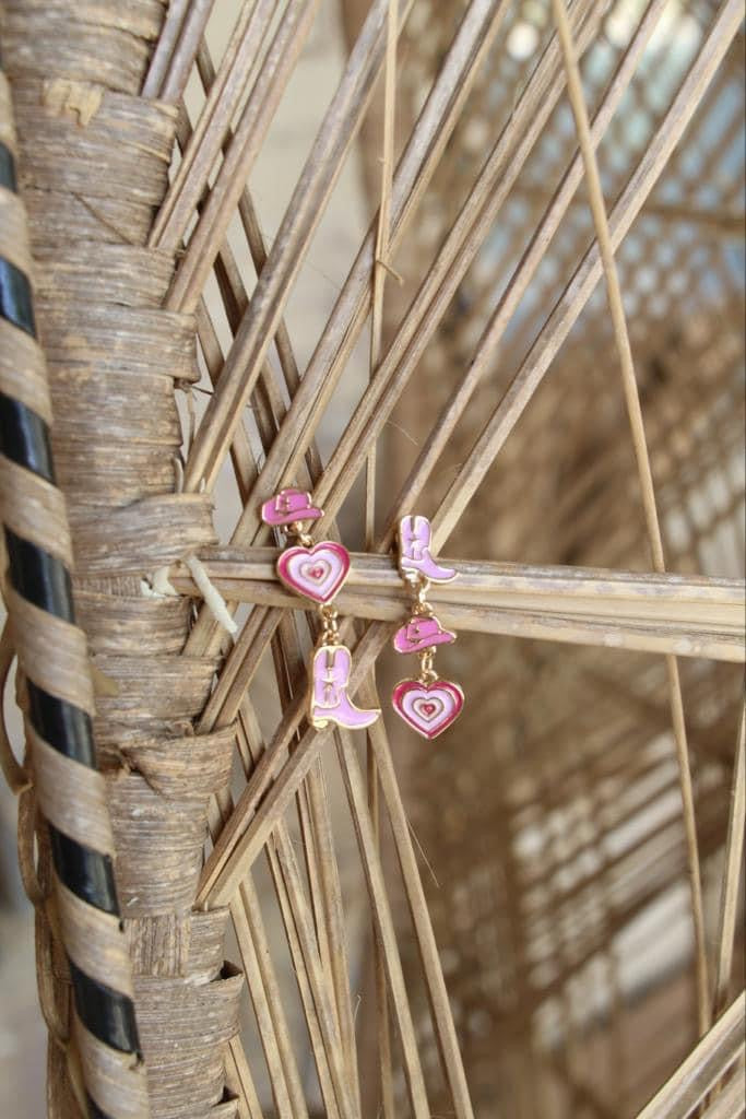 Pink Cowgirl Earrings