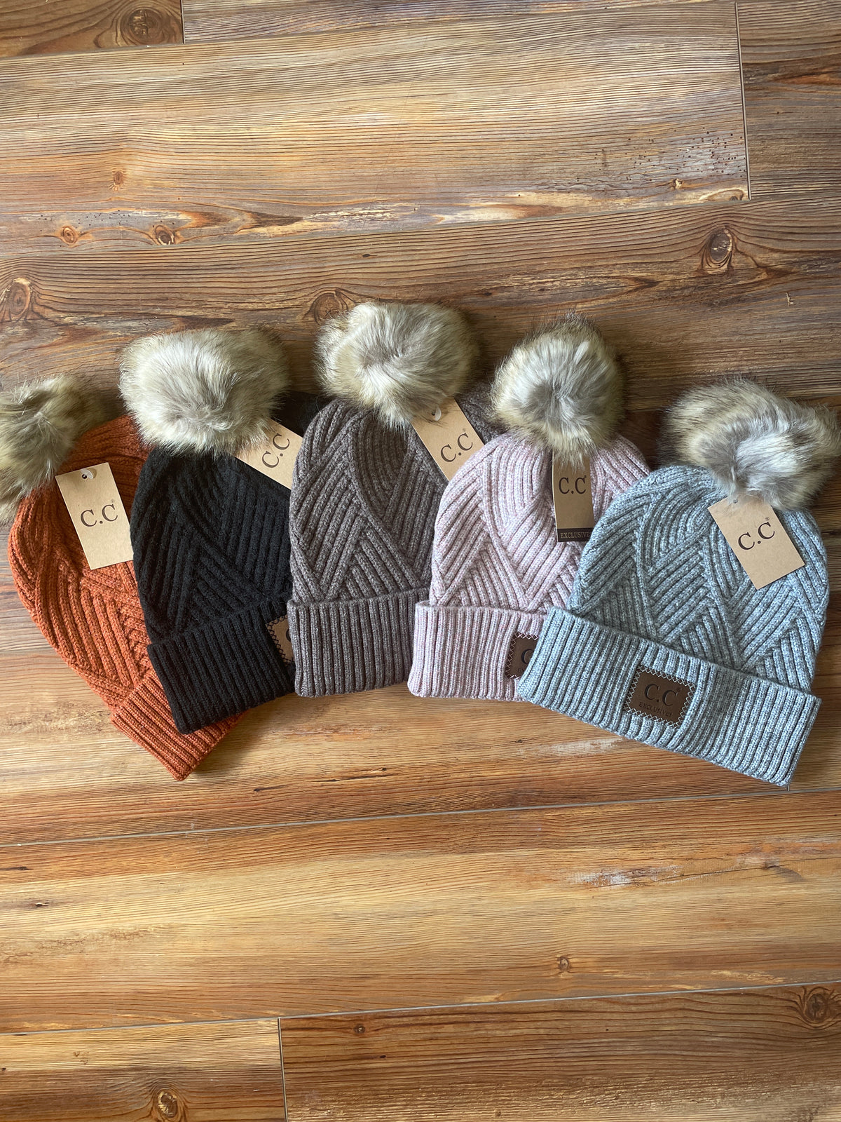 Ribbed Pom C.C. Beanie