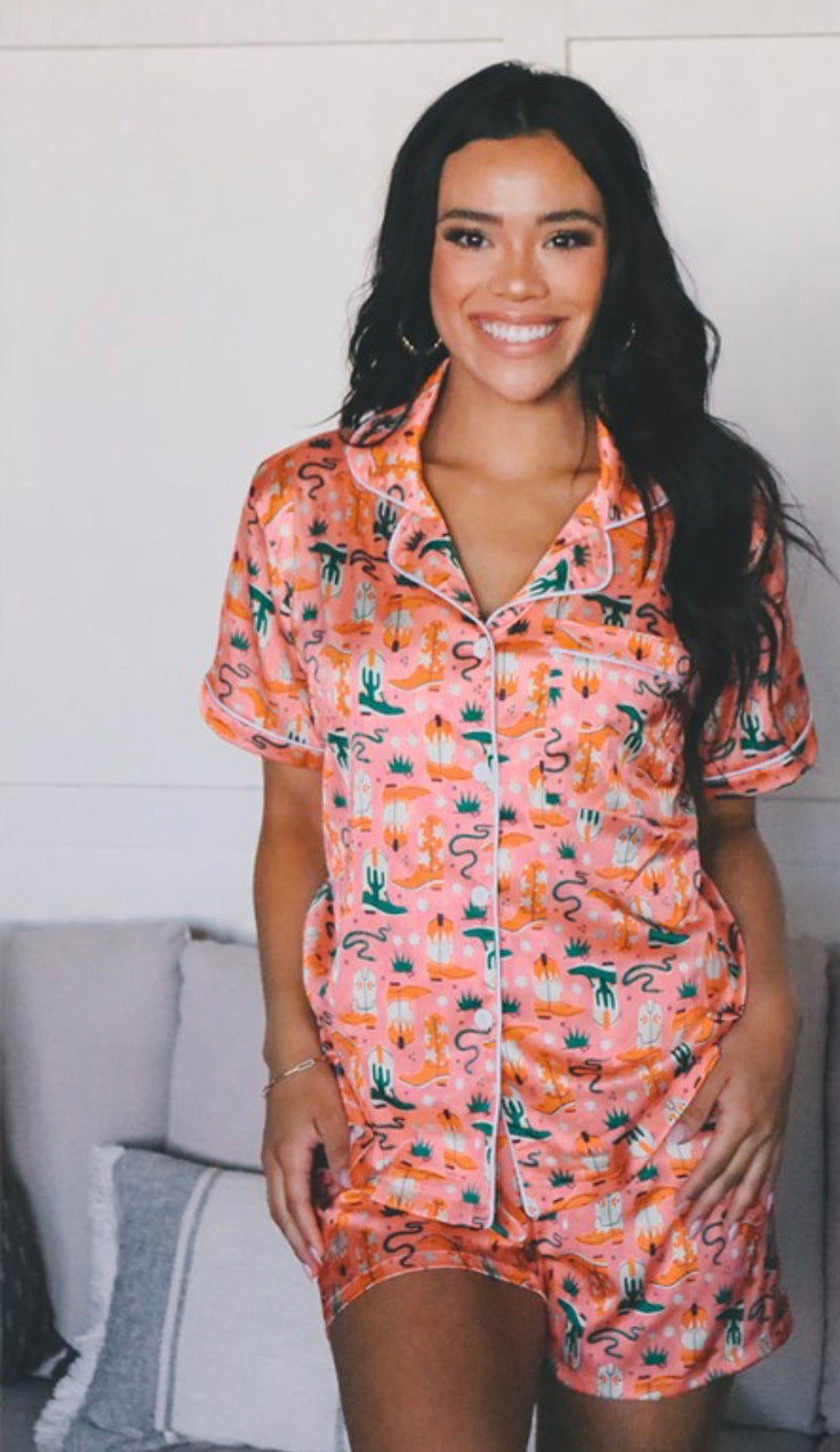 Western Satin Pajamas