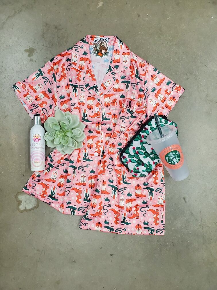 Western Satin Pajamas