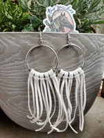 Silver Hoop Tassels