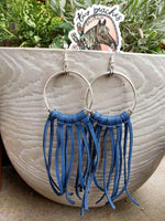 Silver Hoop Tassels