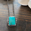 🍑 Turquoise Square Necklace
