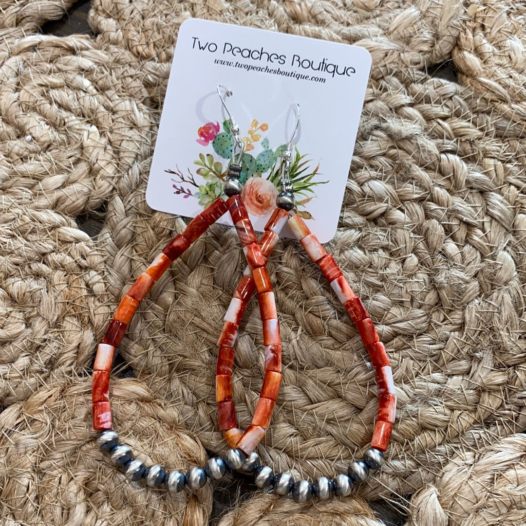 Long Teardrop Spiney Earrings